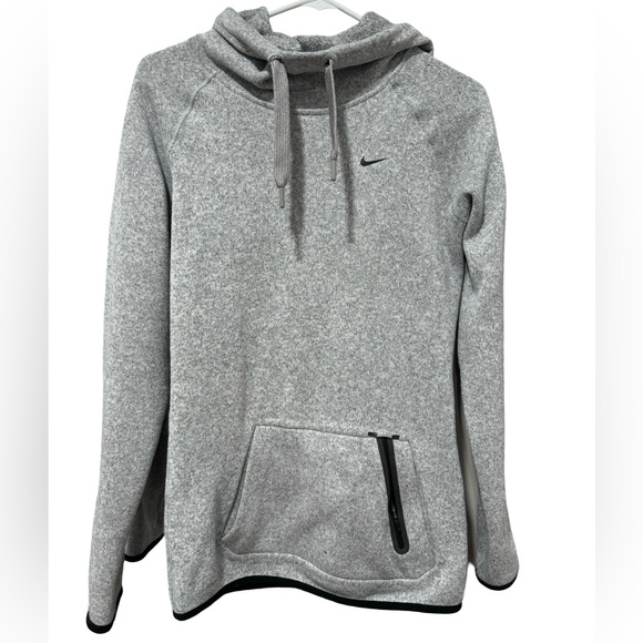 Nike Jackets & Blazers - Nike Ladies Fleece Therma-Fit Hoodie Small Heathered Gray